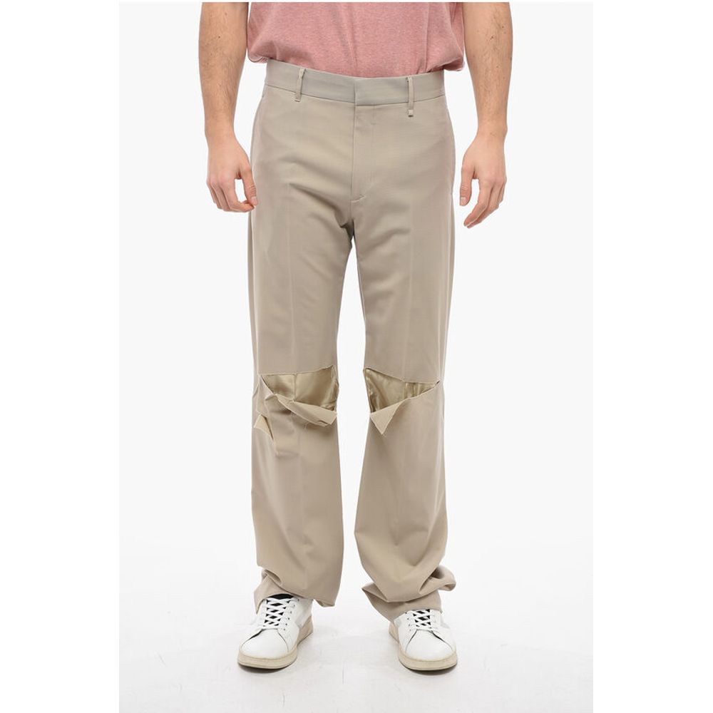 Givenchy Front-pleated Pants with Cut Out Detailing