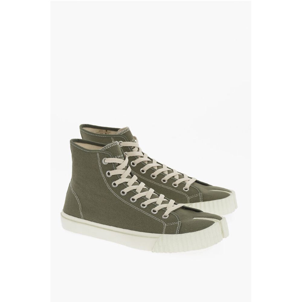 Maison Margiela MM22 Canvas TABI High-Top Sneakers