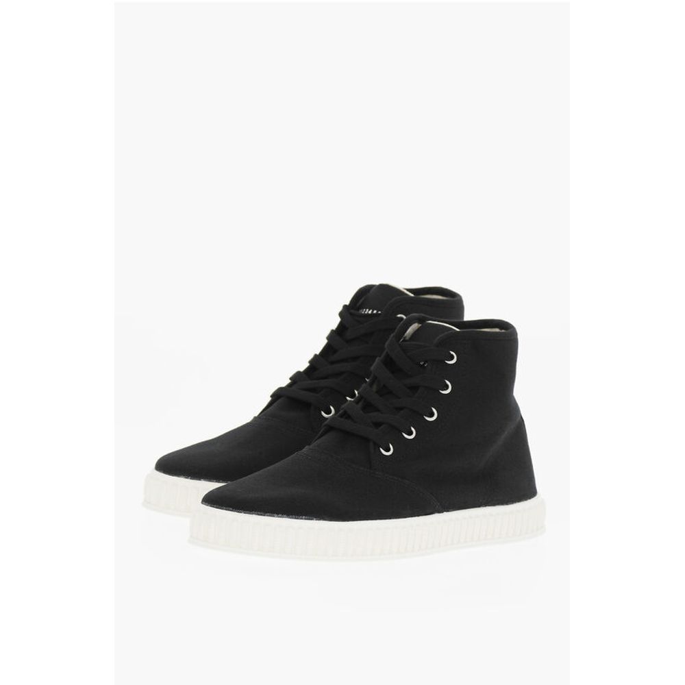 Maison Margiela MM22 Solid Color Cotton High-Top Sneakers
