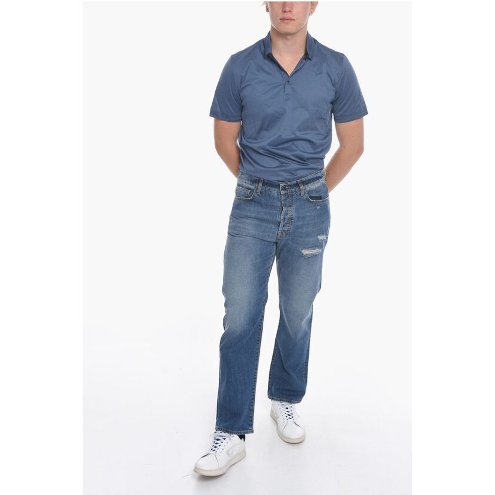 14 BROS Distressed Denims with Light Wash 19cm