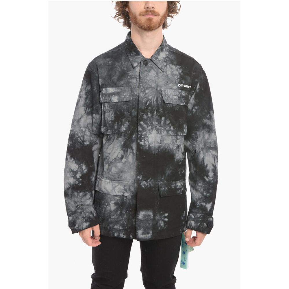 Off-White SEASONAL Tie Dye Cotton ARROW Saharan Overshirt