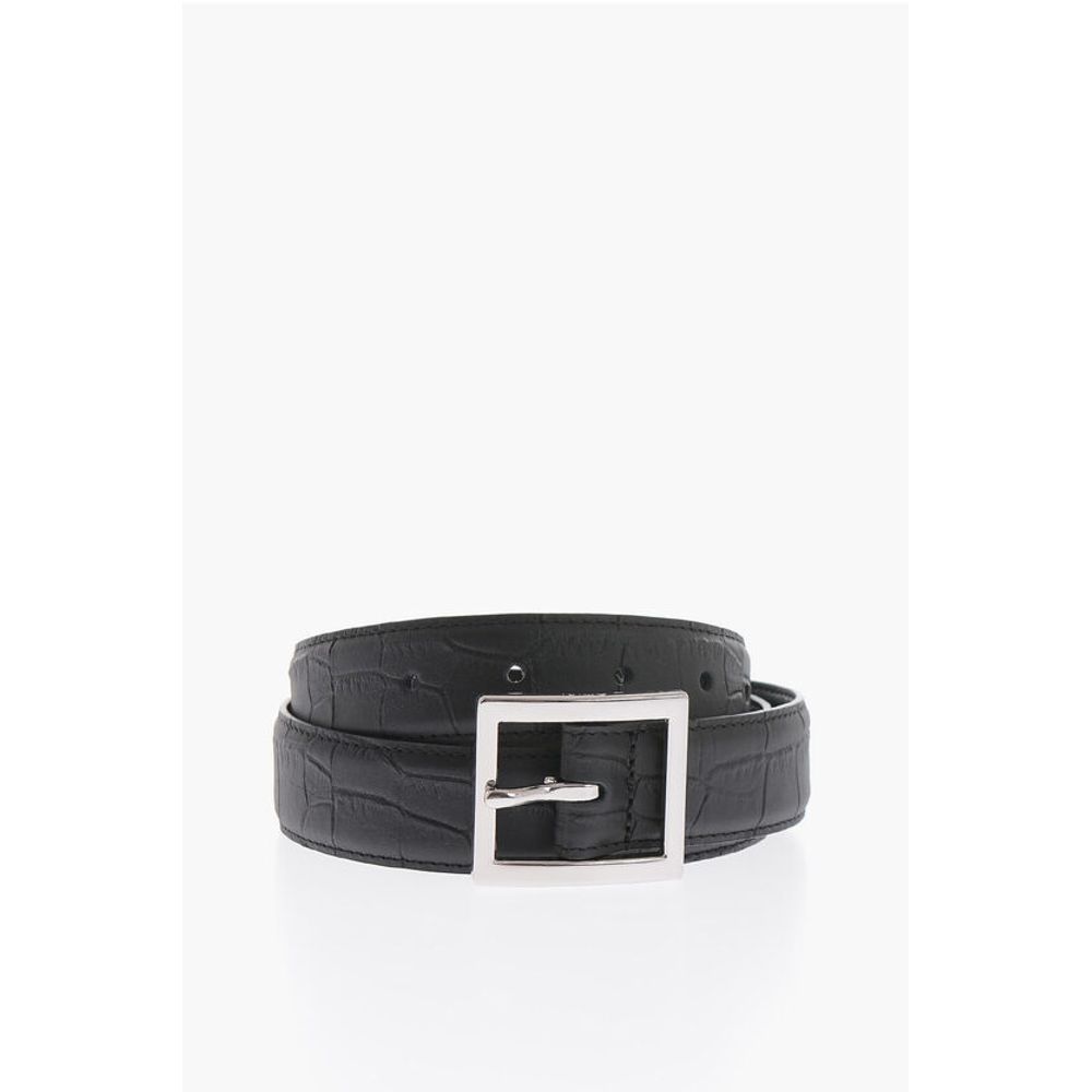 Amiri Croco Printed Leather Belt