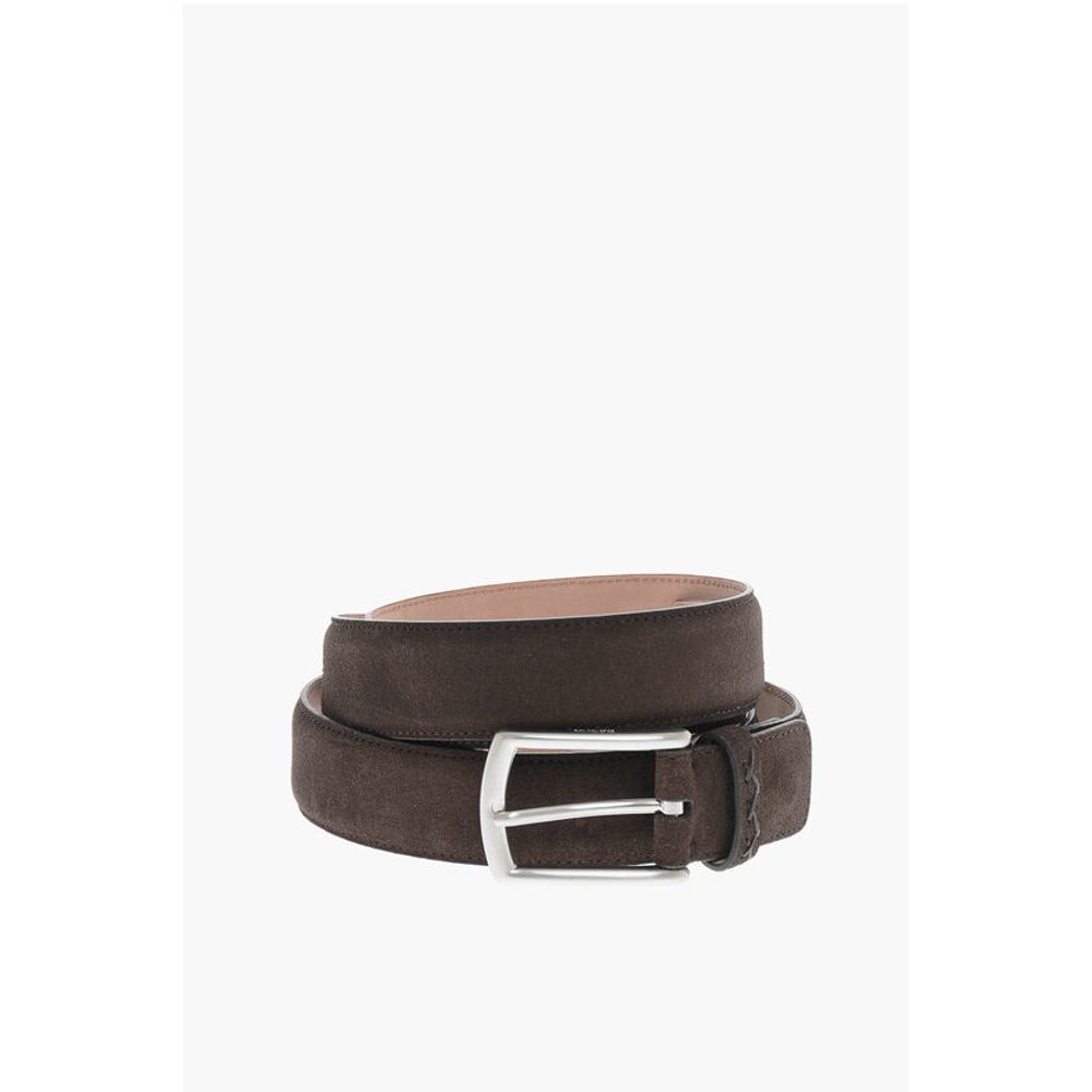 Ermenegildo Zegna Metal Buckle Suede Belt