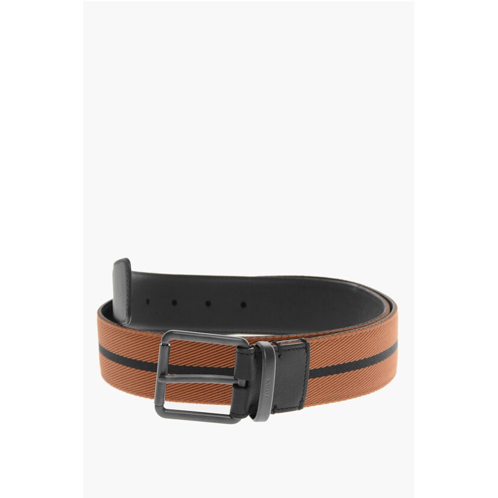 Ermenegildo Zegna Leather Inner Part Fabric Belt