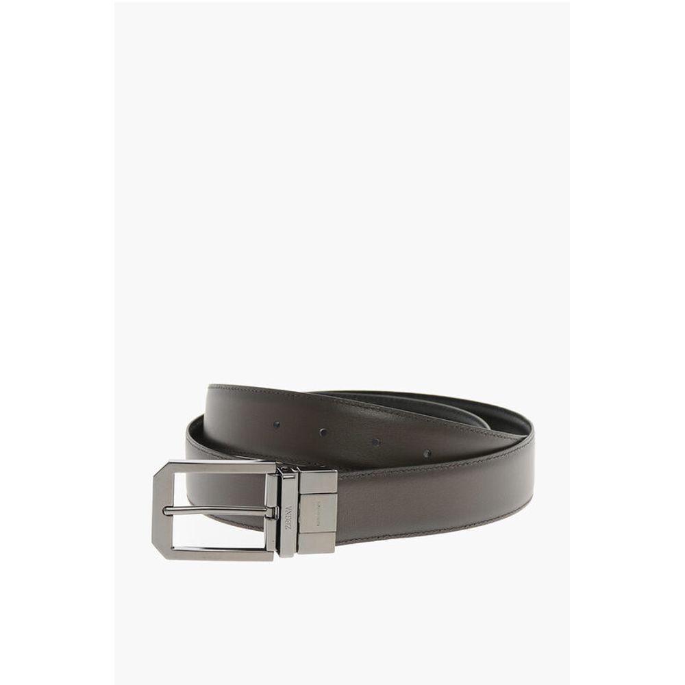 Ermenegildo Zegna Metal Buckle Leather Belt