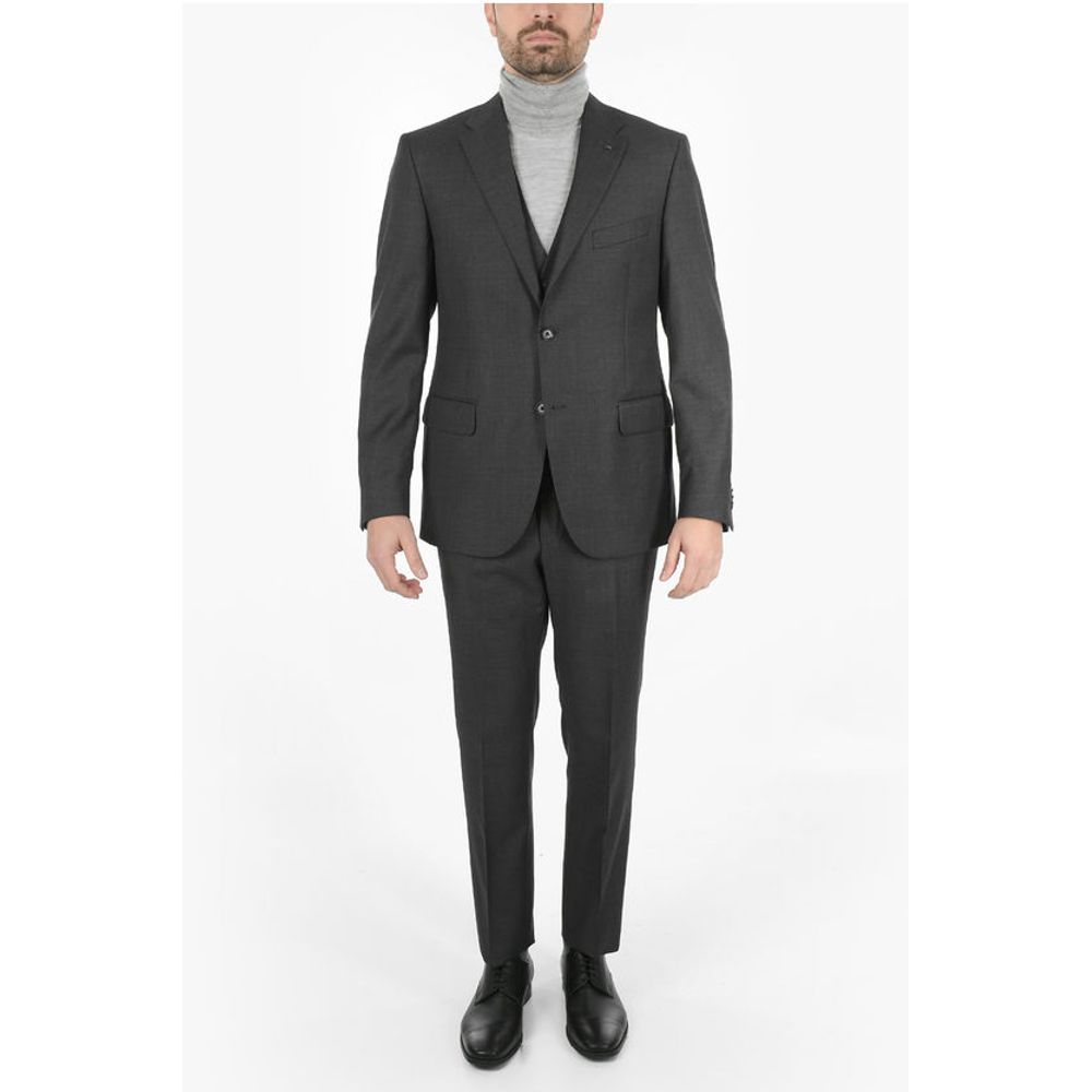 Corneliani Single Breasted Lined RIGHT 2 Buttons Suit WIth Flap Pockets