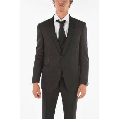 Corneliani center vent shawl lapel CERIM.ACADEMY 3 piece waistcoat suit
