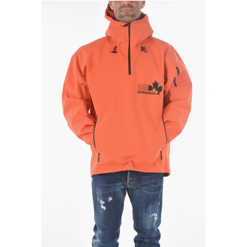 Dsquared² Contrasting Details Solid Color Anorak With Hood