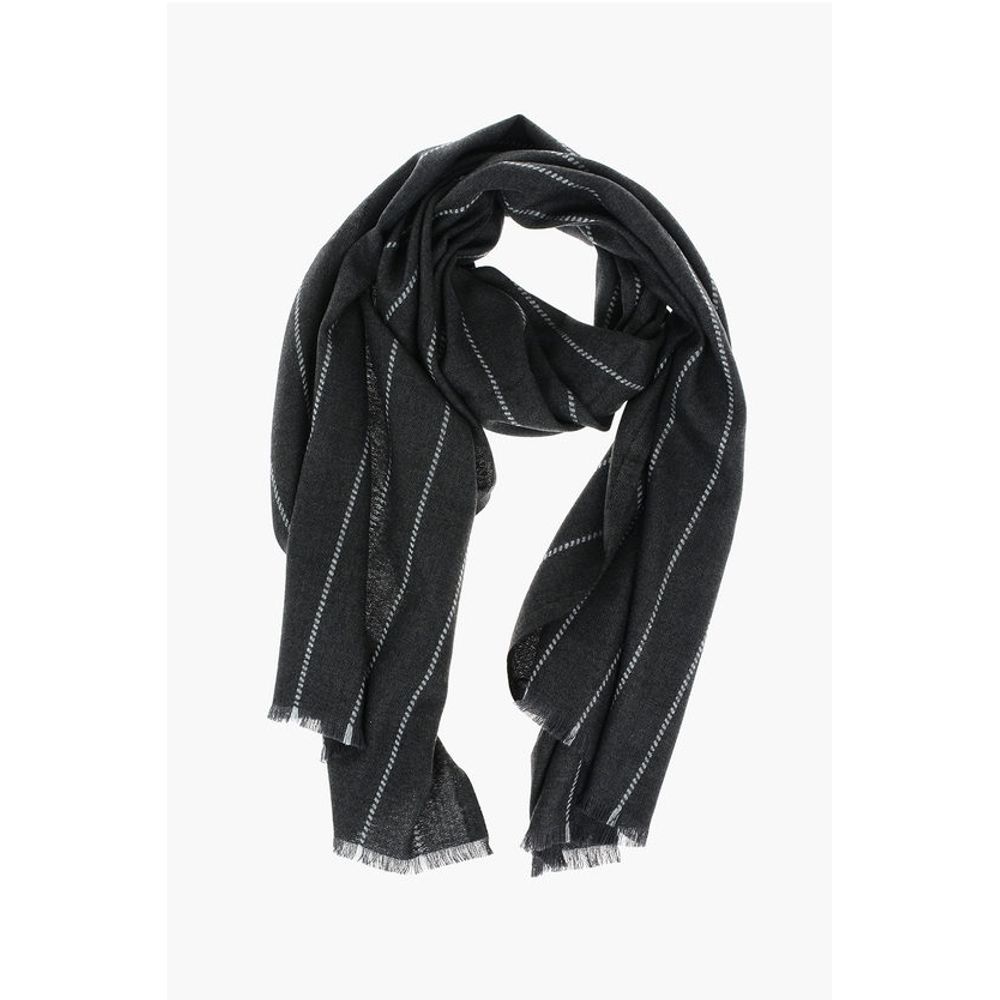 Ermenegildo Zegna Solid Color Scarf with Fringes