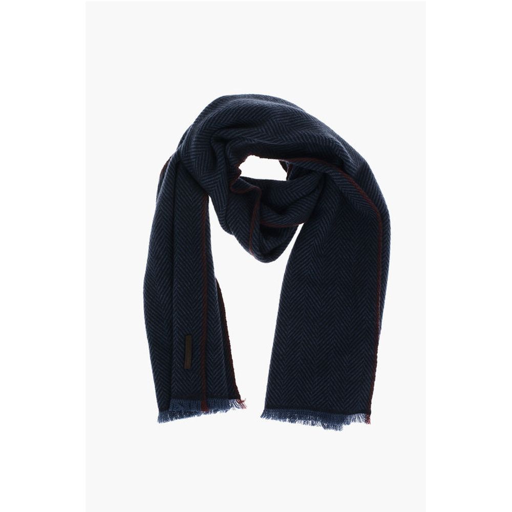 Ermenegildo Zegna herringbone patterned cashmere scarf
