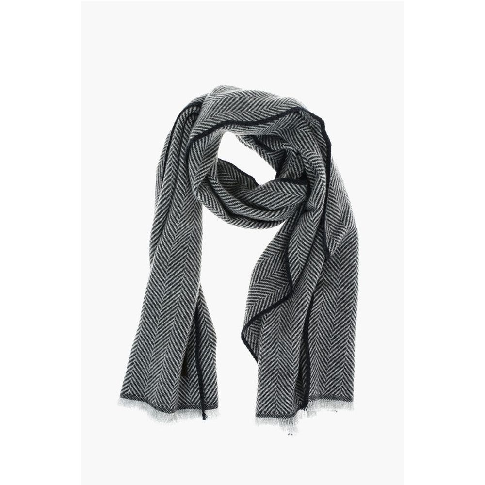 Ermenegildo Zegna herringbone patterned cashmere scarf
