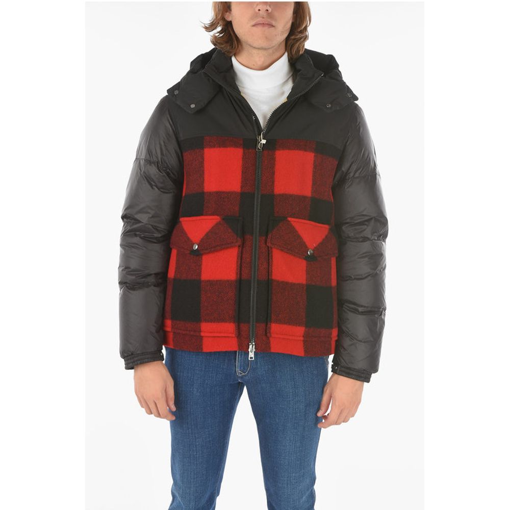 Woolrich tartan details BUFFALO down jacket