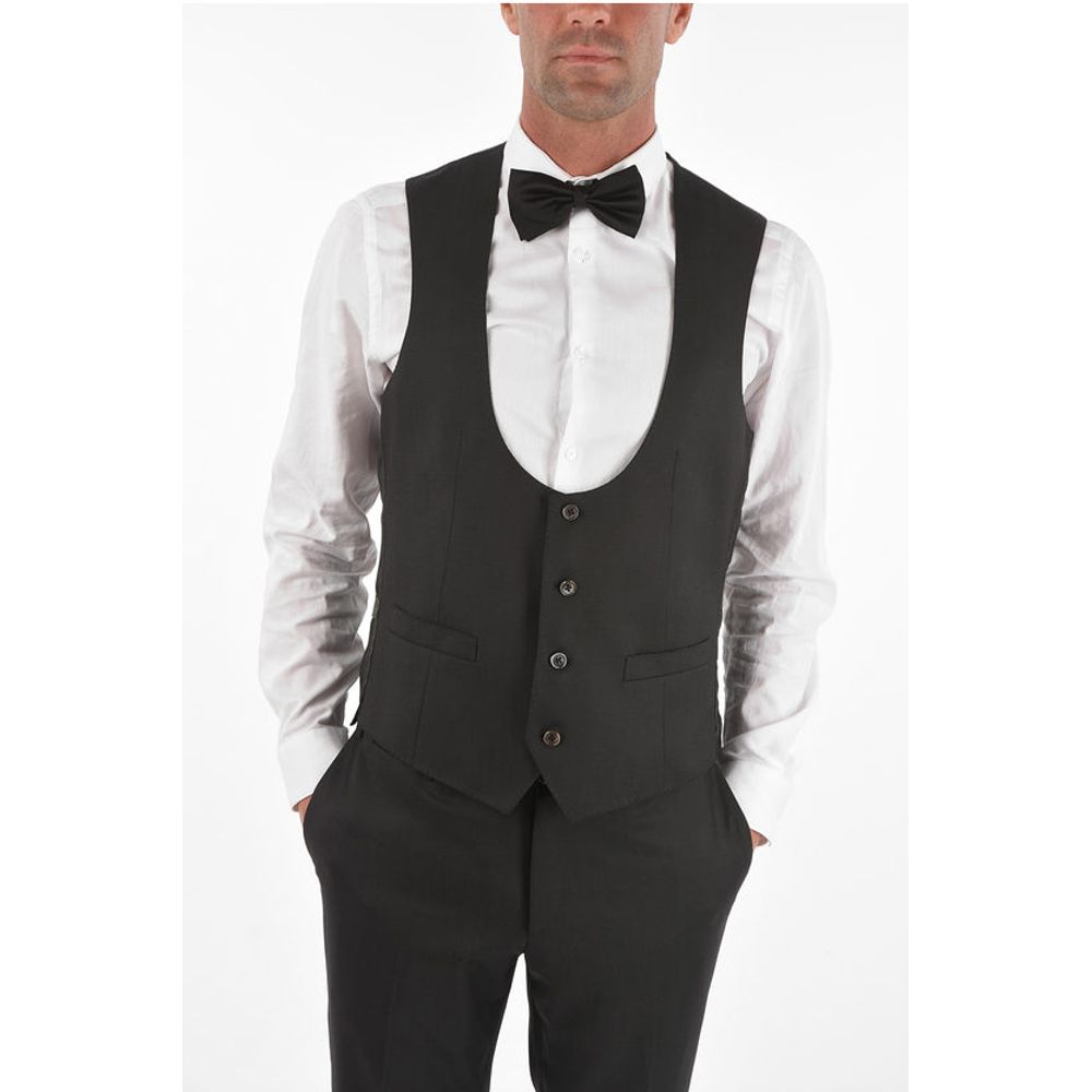 Corneliani virgin wool peak lapel 3 piece waistcoat CERIM.ACADEMY suit