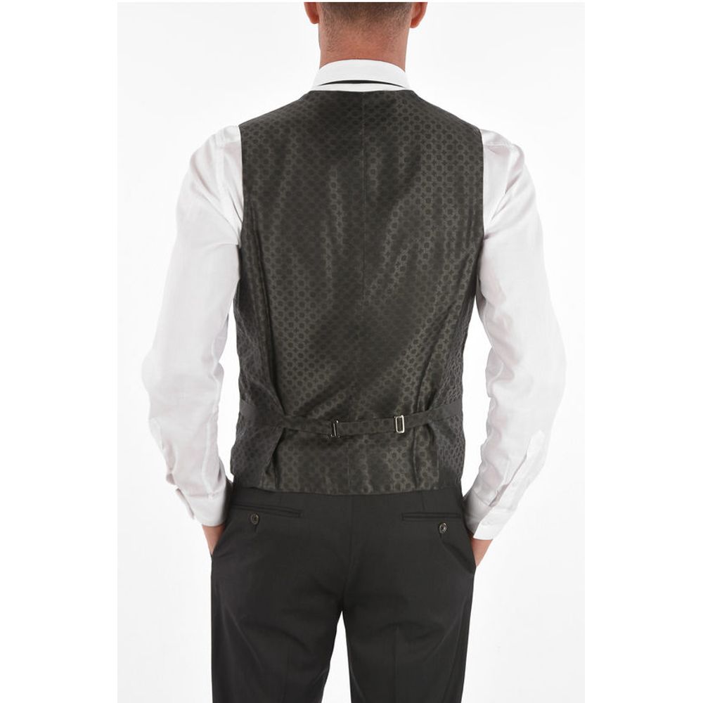 Corneliani virgin wool peak lapel 3 piece waistcoat CERIM.ACADEMY suit