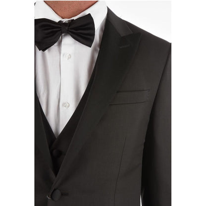 Corneliani center vent peak lapel CERIM.ACADEMY 3 piece waistcoat suit
