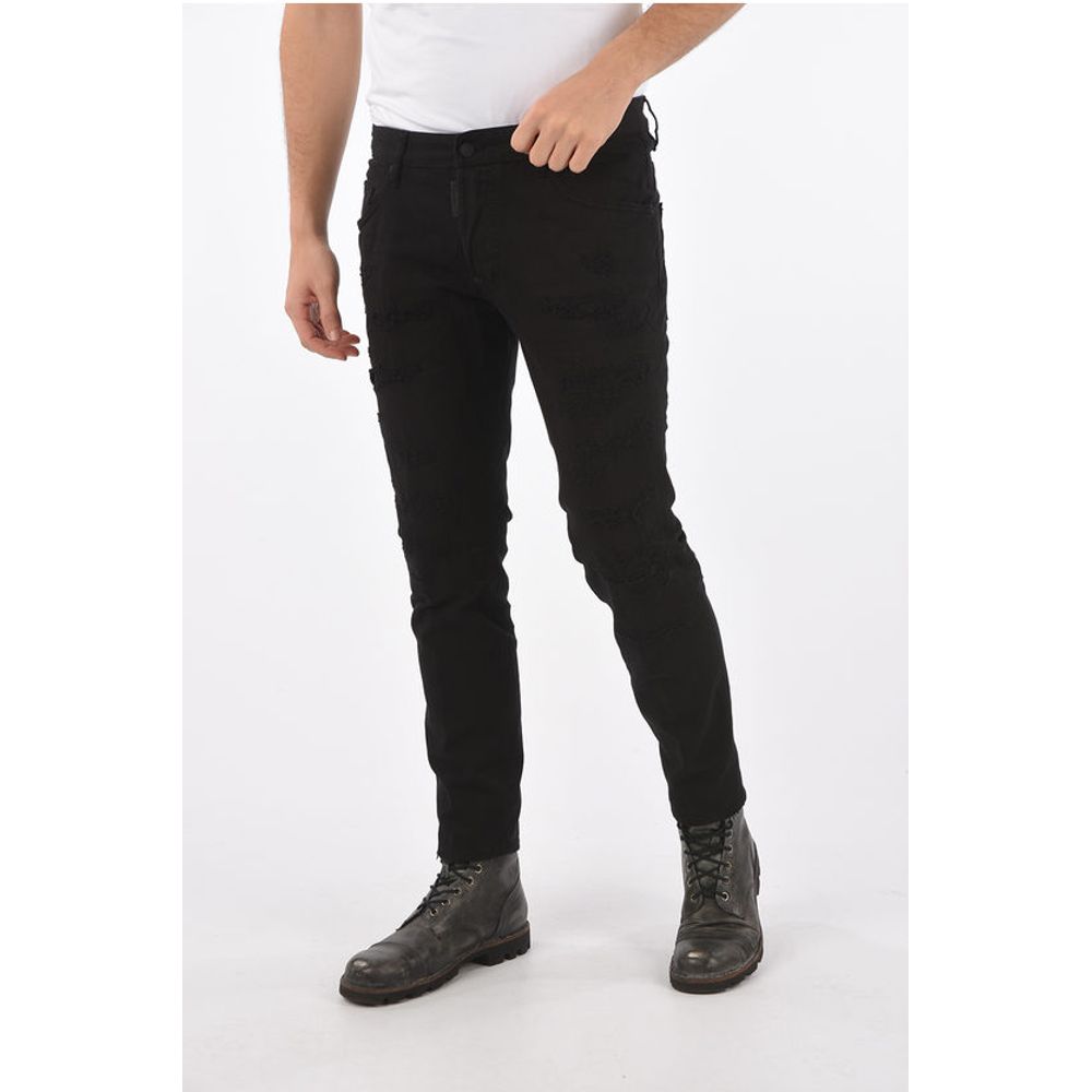 Dsquared² Distressed BLACK BULL SKATER FIT Denims