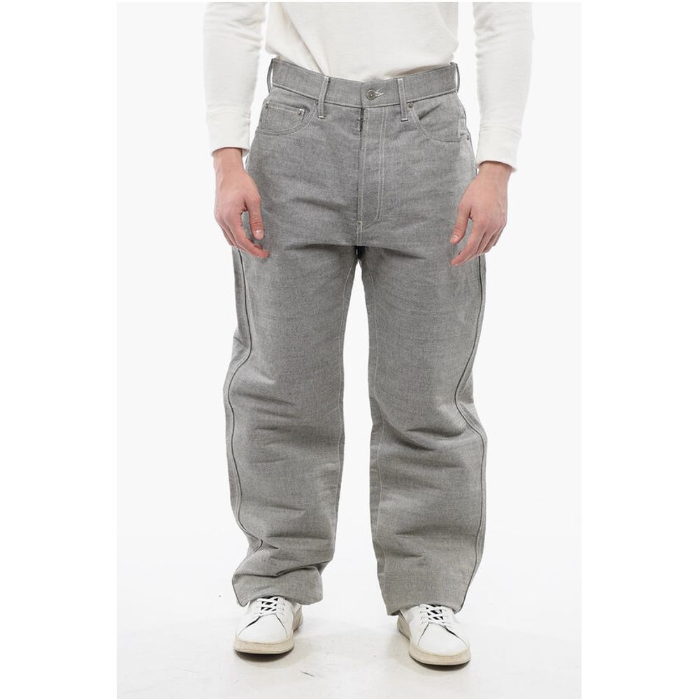 Maison Margiela MM0 Micro Herringbone Cotton Straight Fit Pants