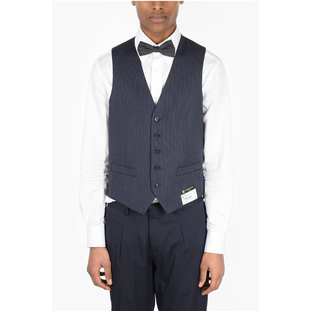 Corneliani Pinstriped LEADER Virgin Wool Vest