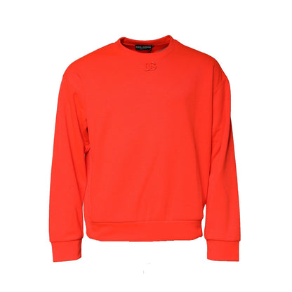 Dolce & Gabbana Orange Polyester DG Logo Sweatshirt Sweater
