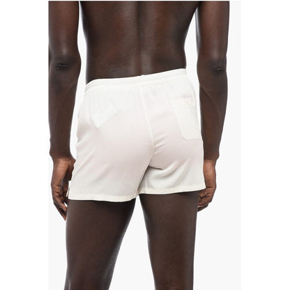 Dolce & Gabbana UNDERWEAR Silk Shorts with Elastic Waistband