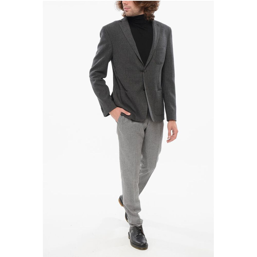 Nino Danieli CC Collection Embossed Wool REFINED Blazer with Patch Pocket