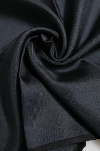 Dolce & Gabbana Dark Gray DG Crown Silk Square Foulard Scarf