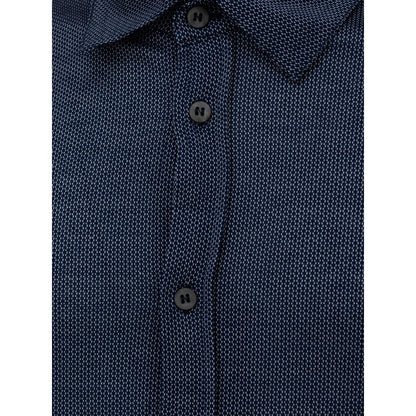 Canali Blue Cotton Shirt