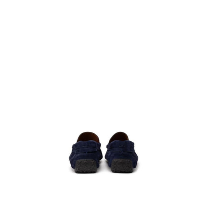 Bally Blue Leather Moccassin