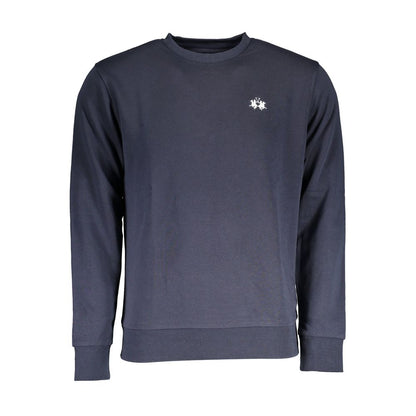 La Martina Blue Cotton Sweater