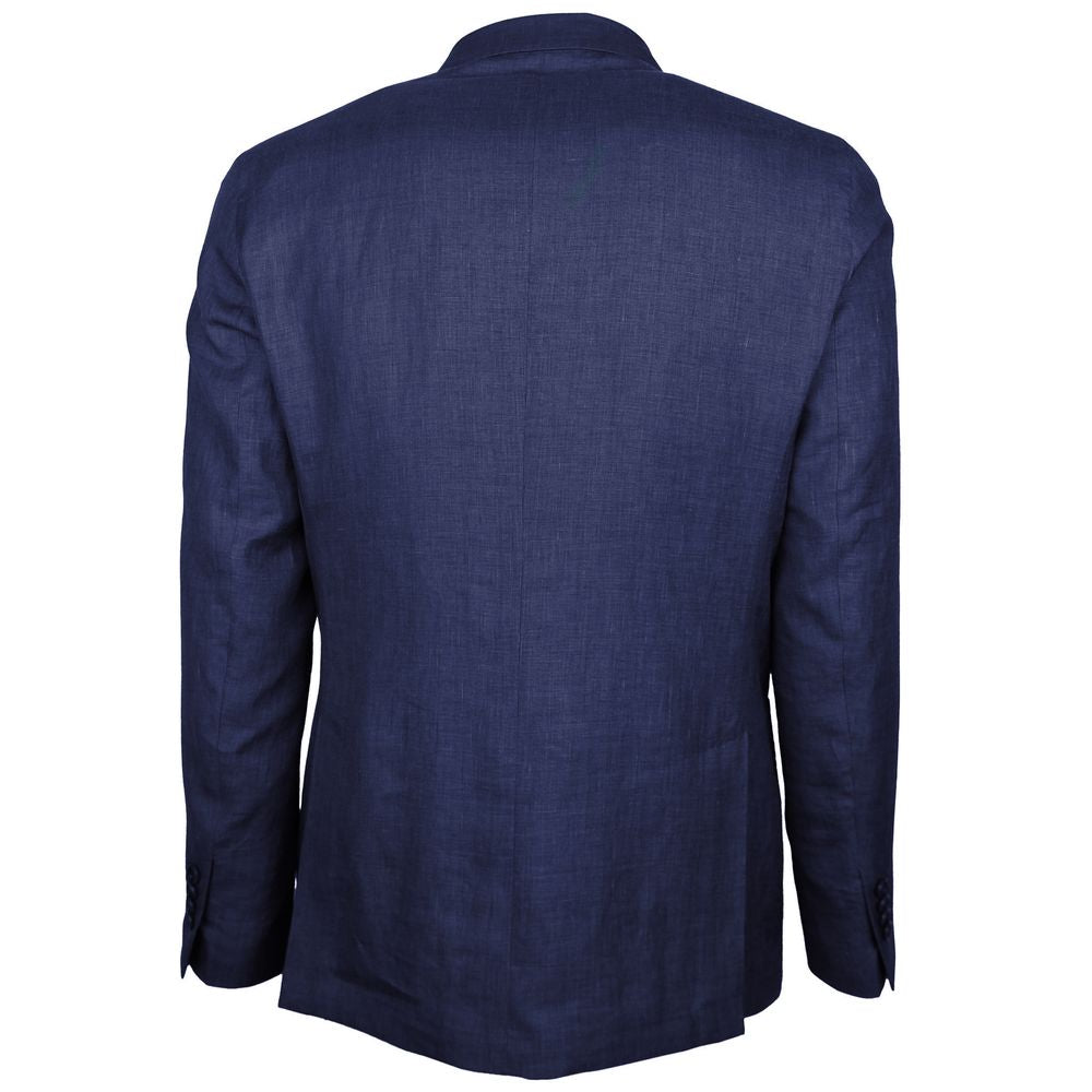 Loro Piana Made in Italy Blue Linen Blazer