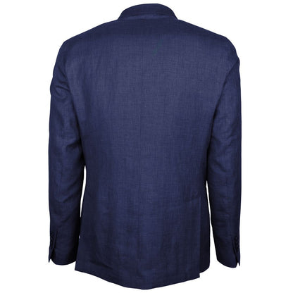 Loro Piana Made in Italy Blue Linen Blazer