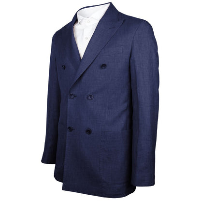 Loro Piana Made in Italy Blue Linen Blazer