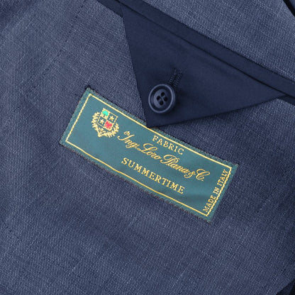 Loro Piana Made in Italy Blue Linen Blazer