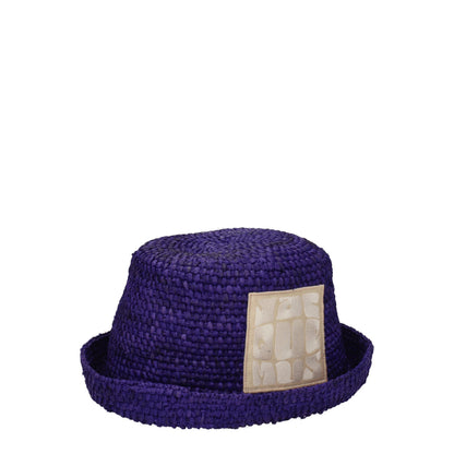 Jacquemus Purple Raffia Hat