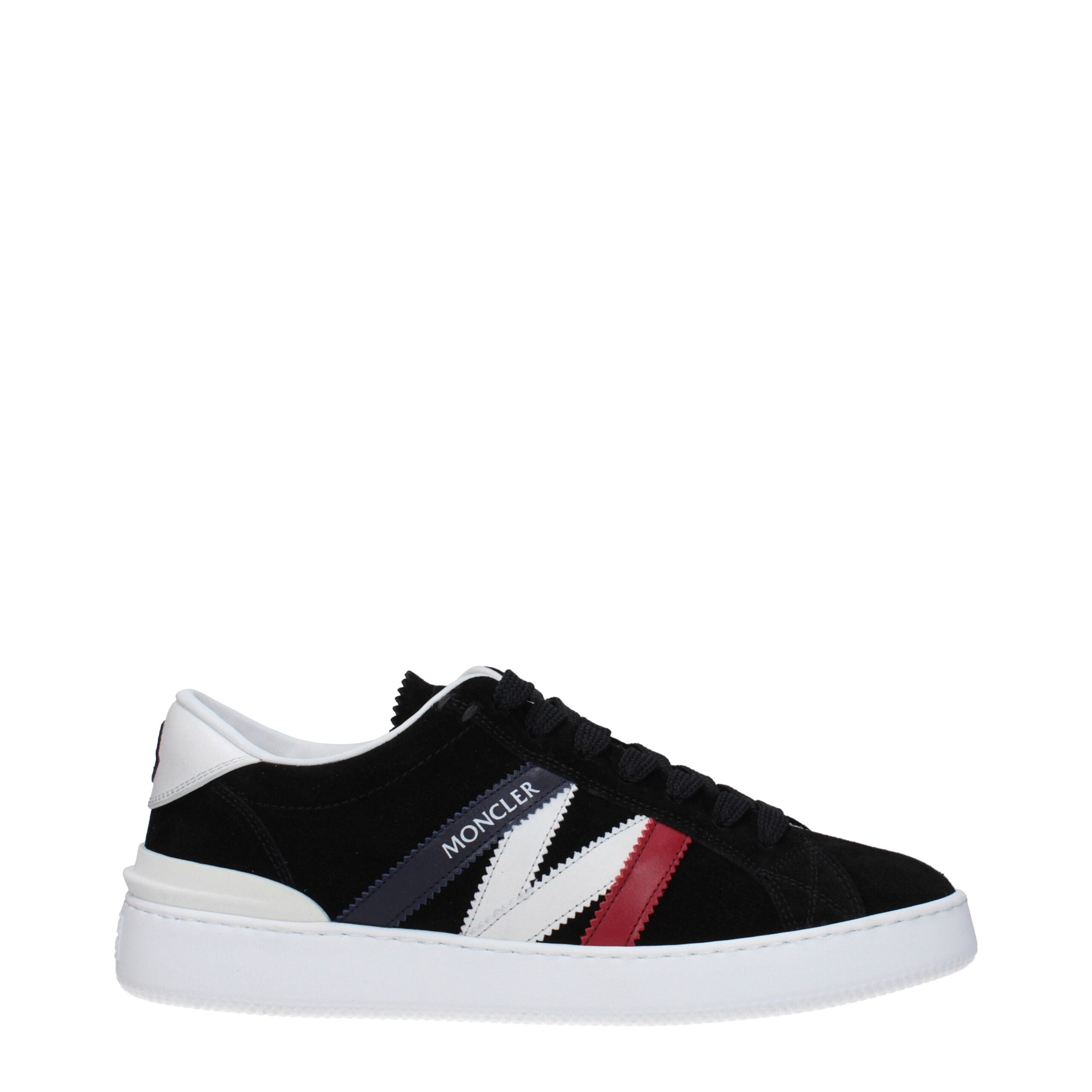 Moncler Black Leather Sneakers