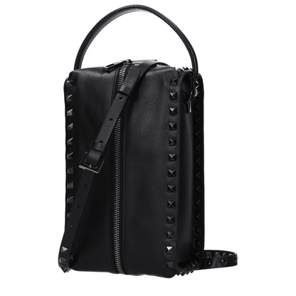 Valentino Garavani Black Leather Clutch Bags
