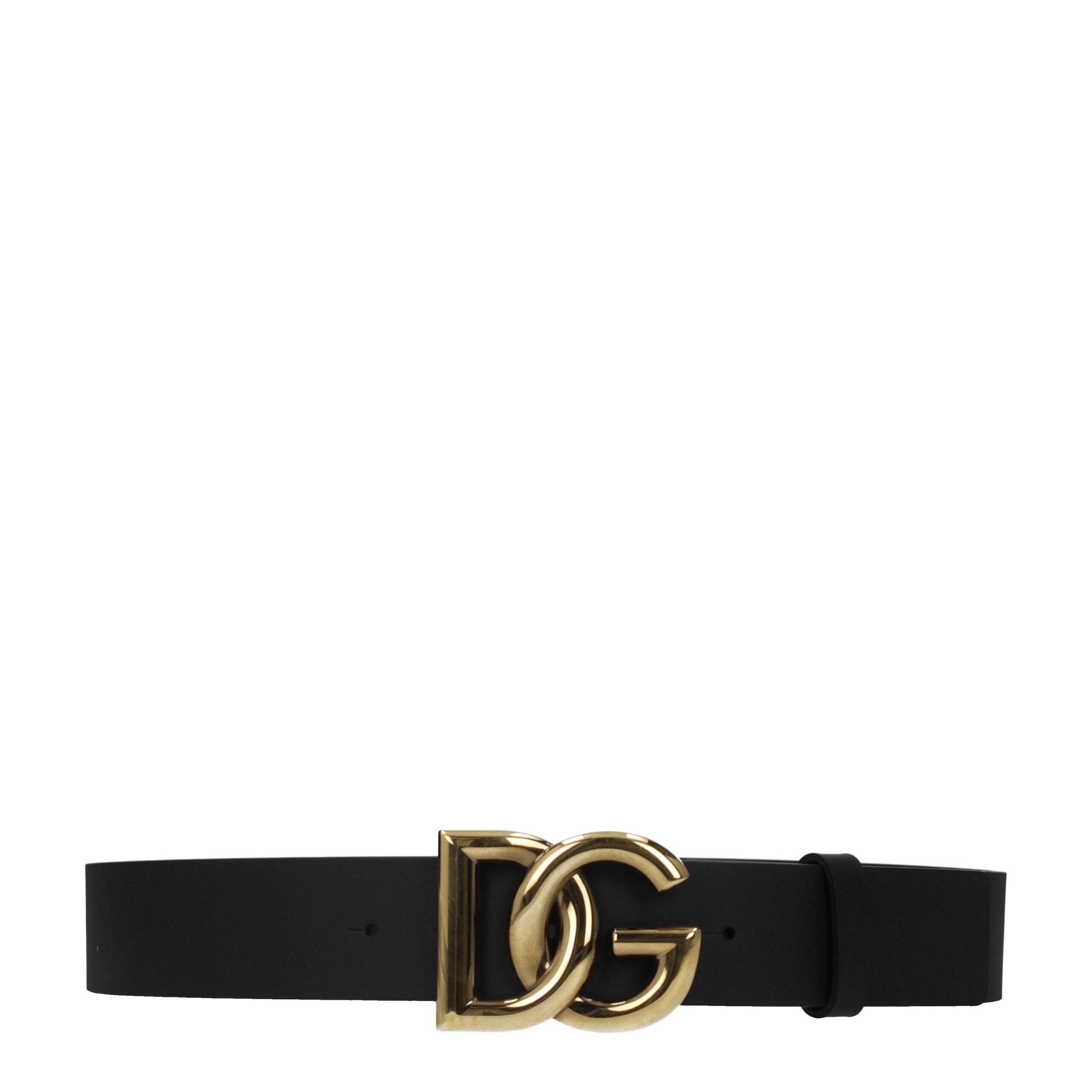 Dolce & Gabbana Black Leather Regular Belts