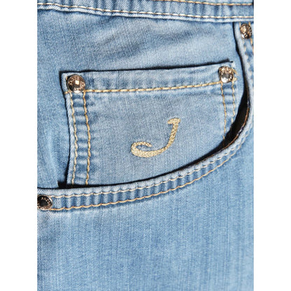 Jacob Cohen Blue Cotton Jeans & Pant
