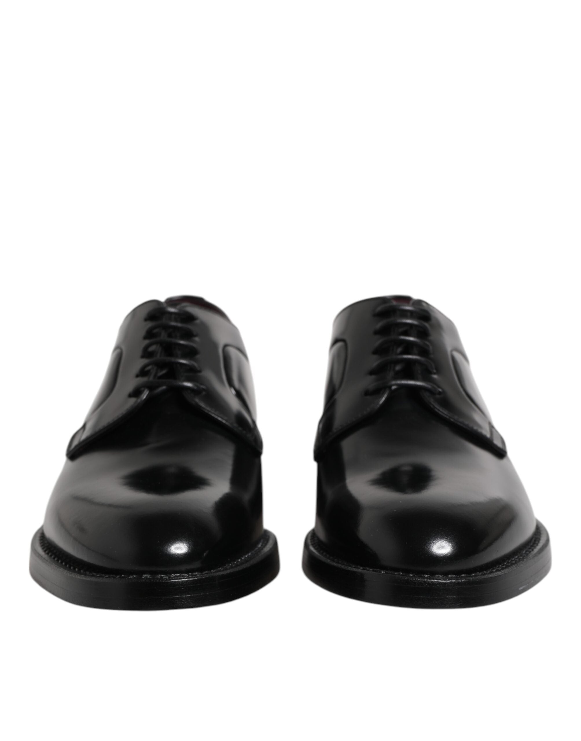Dolce & Gabbana Black Calf Leather Lace Up Dress Shoes