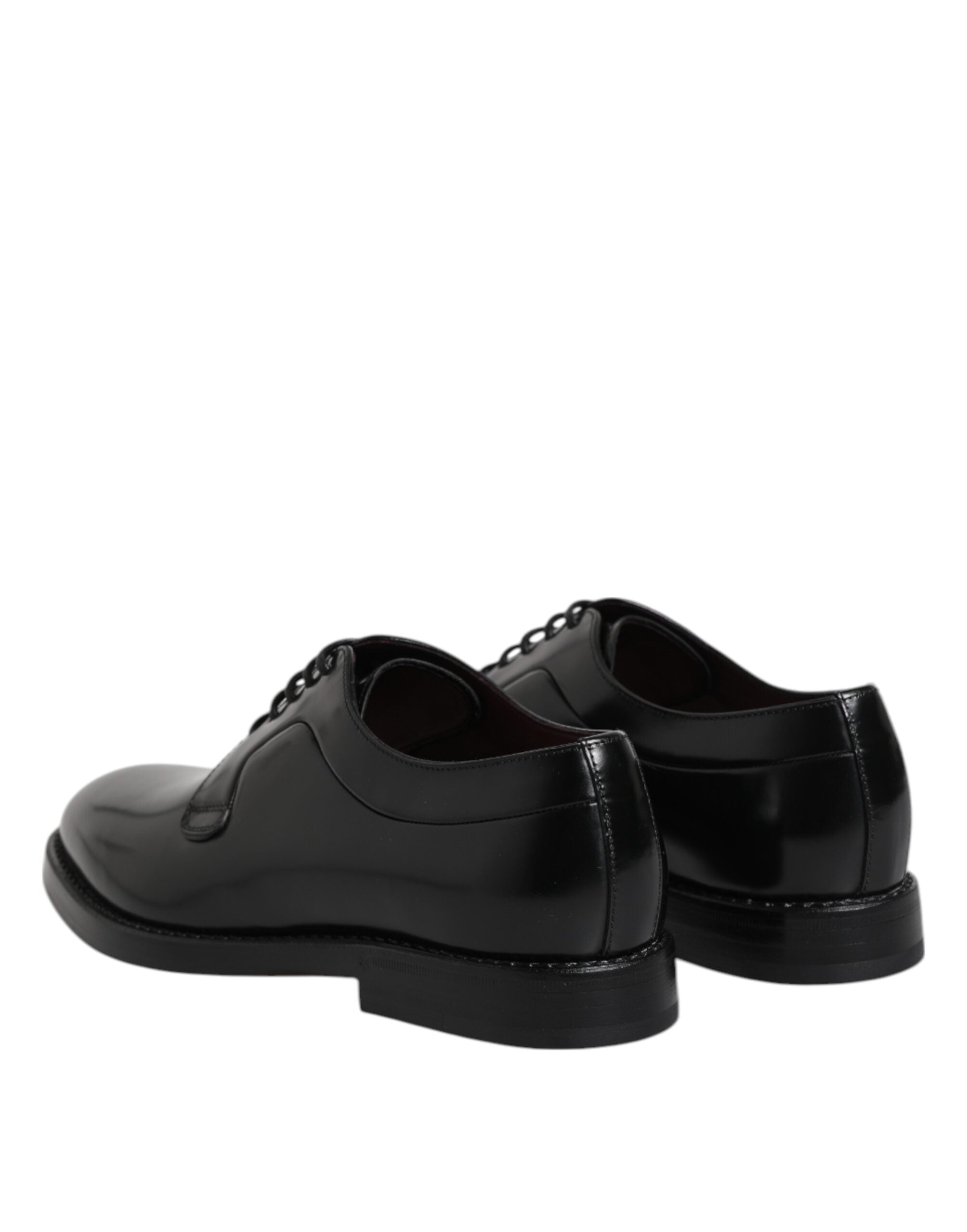 Dolce & Gabbana Black Calf Leather Lace Up Dress Shoes