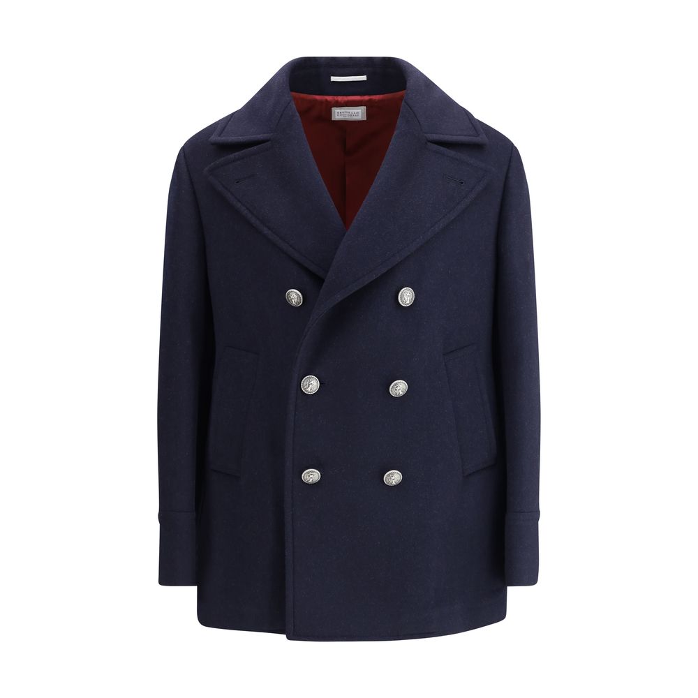 Brunello Cucinelli Double wool flannel Caban