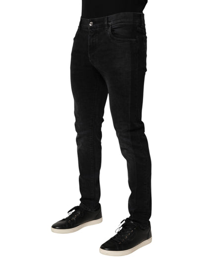 Dolce & Gabbana Black Slim Fit Stretch Men Denim Pants Jeans