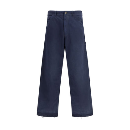Margiela Blu Cotton Trousers