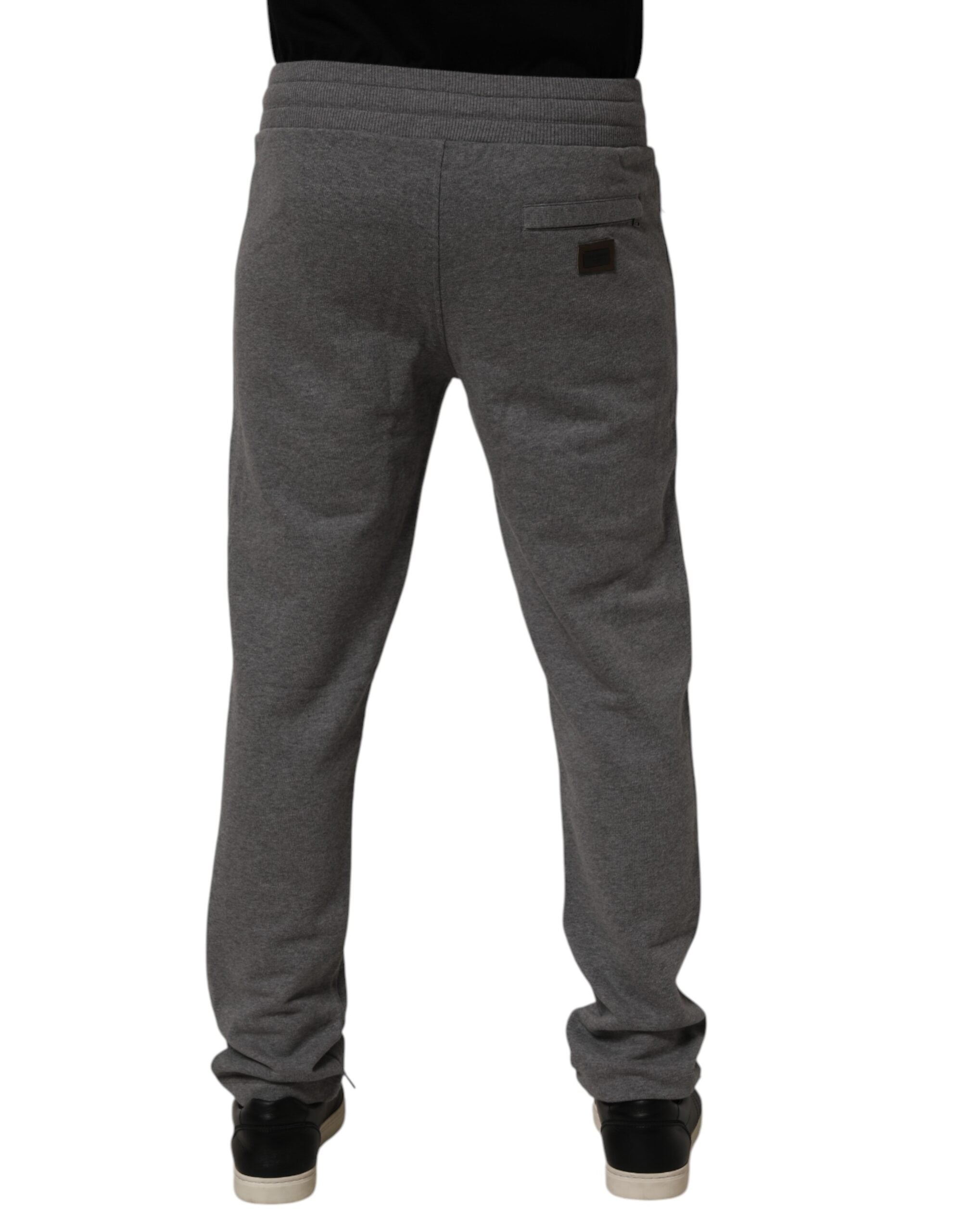 Dolce & Gabbana Gray Cotton Jogger Sweatpants Trouser Pants