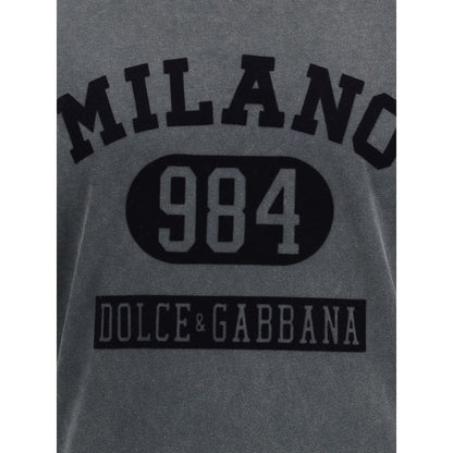 Dolce & Gabbana Cotton T-Shirt with velvety logo