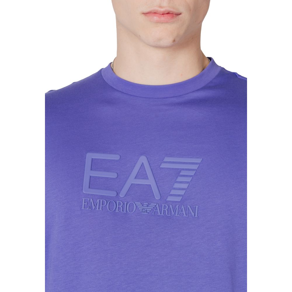 EA7 Emporio Armani Purple Cotton T-Shirt