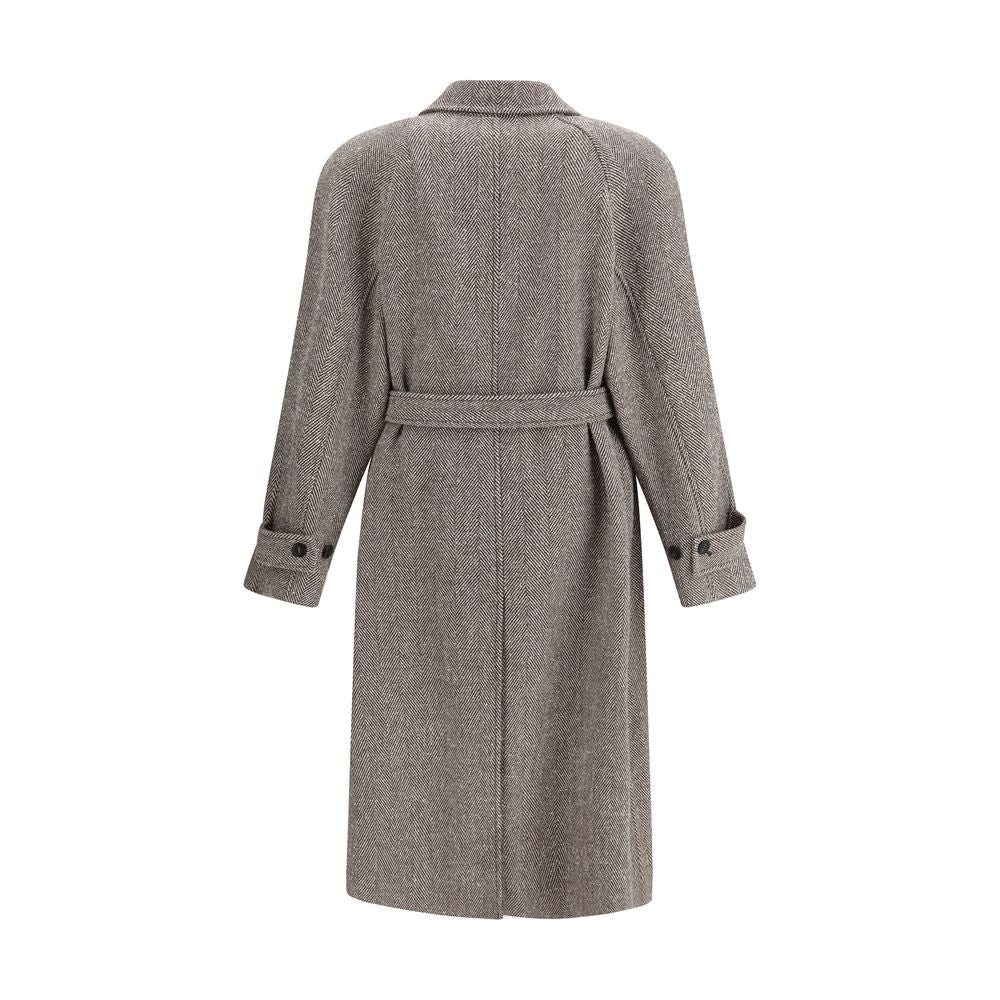 Ferragamo Coat in herringbone-patterned fabric