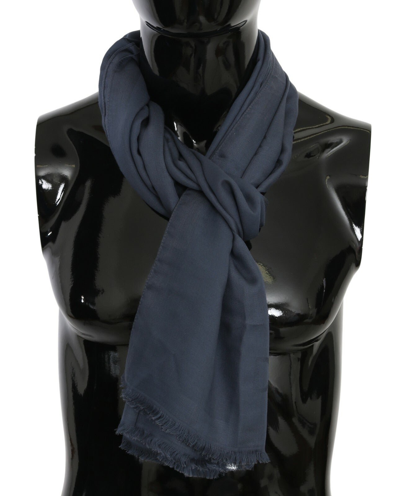 Dolce & Gabbana Modal Navy Blue Neck Wrap Men Shawl Scarf