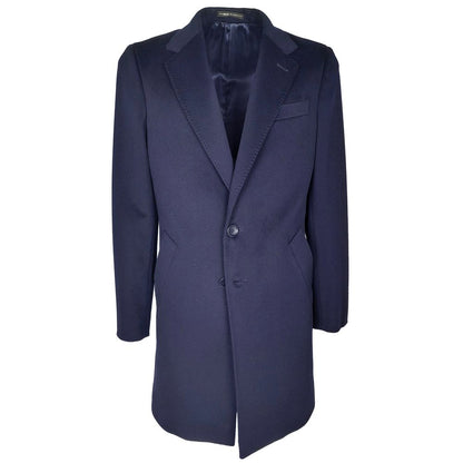 Loro Piana Made in Italy Blue Wool Coat