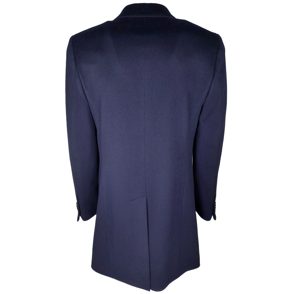 Loro Piana Made in Italy Blue Wool Coat